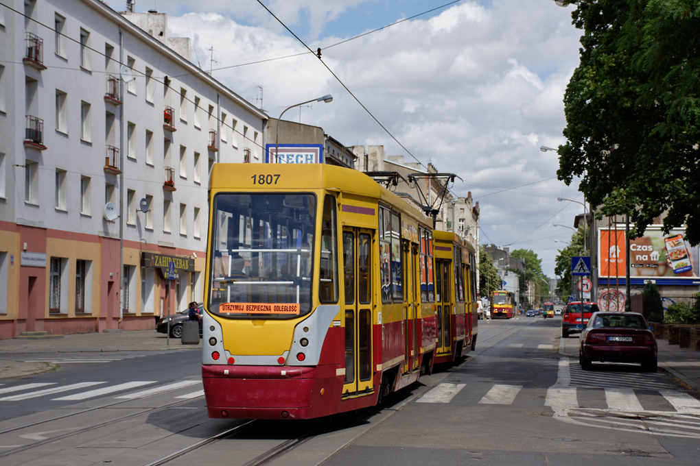 Лодзь, Konstal 805NaND/2 № 1807