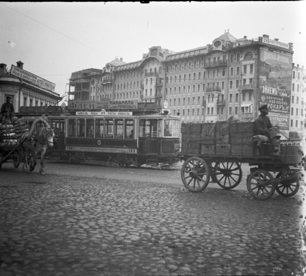 Москва, Двухосный моторный MAN № 102; Москва — Исторические фотографии — Электрический трамвай (1899-1920) Москва, Двухосный моторный MAN № 102; Москва — Исторические фотографии — Электрический трамвай (1899-1920)