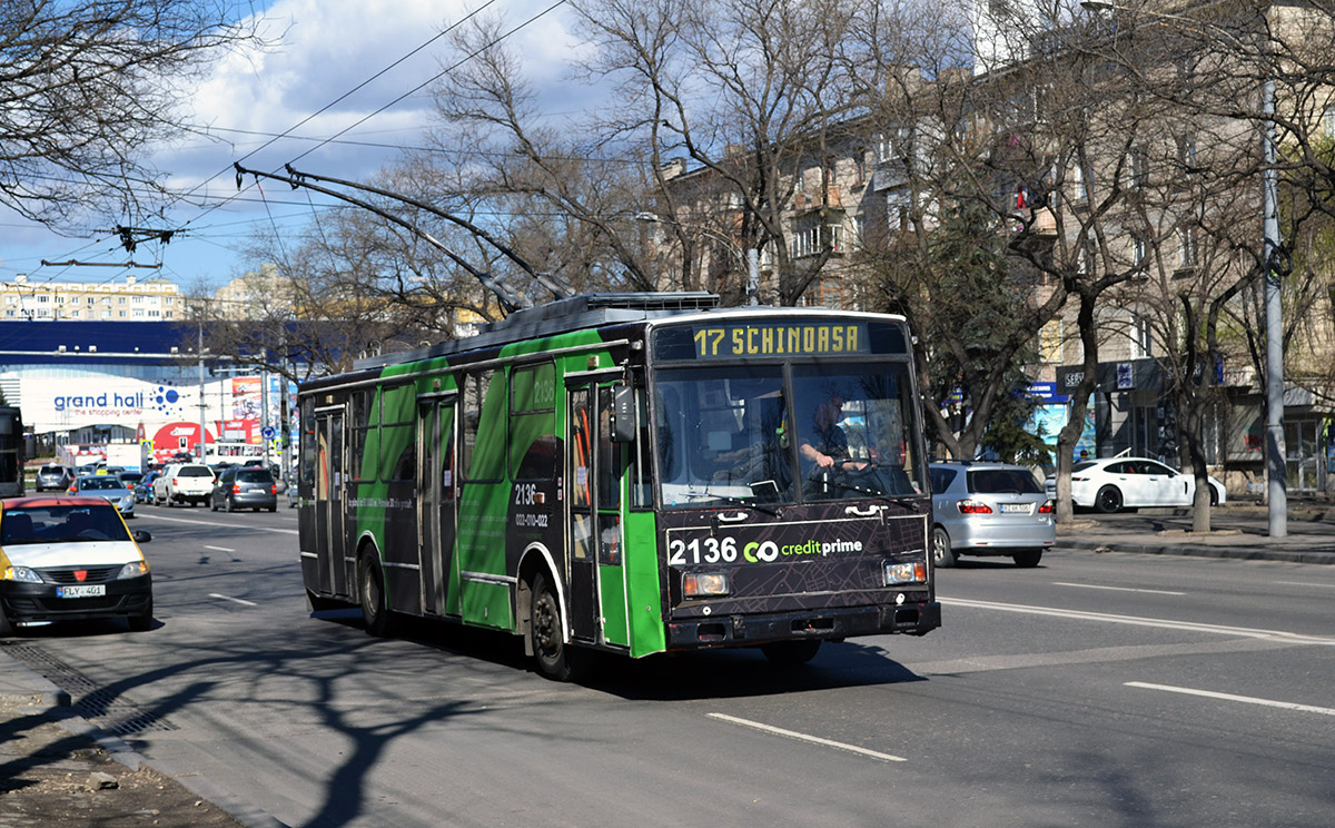 Кишинёв, Škoda 14Tr13/6M № 2136