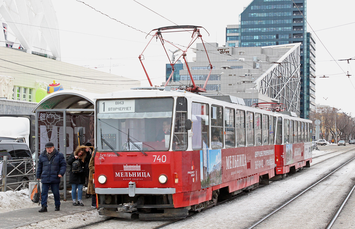 Екатеринбург, Tatra T6B5SU № 740