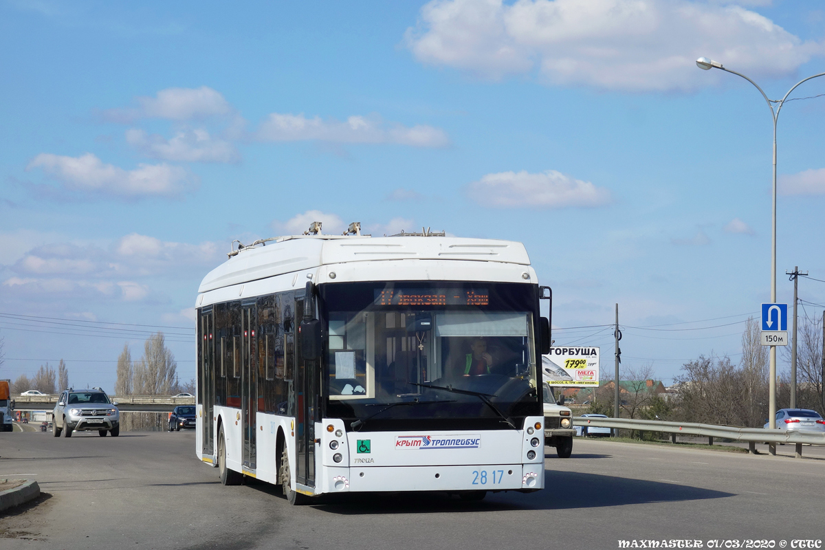 Крымский троллейбус, Тролза-5265.03 «Мегаполис» № 2817; Крымский троллейбус — Движение троллейбусов без КС (автономный ход) Крымский троллейбус, Тролза-5265.03 «Мегаполис» № 2817; Крымский троллейбус — Движение троллейбусов без КС (автономный ход)