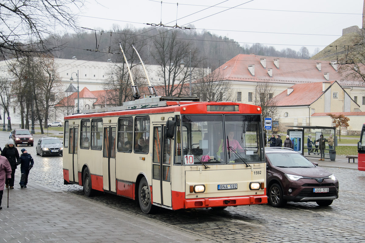 Вильнюс, Škoda 14Tr13/6 № 1592; Вильнюс — Временные плановые изменения движения