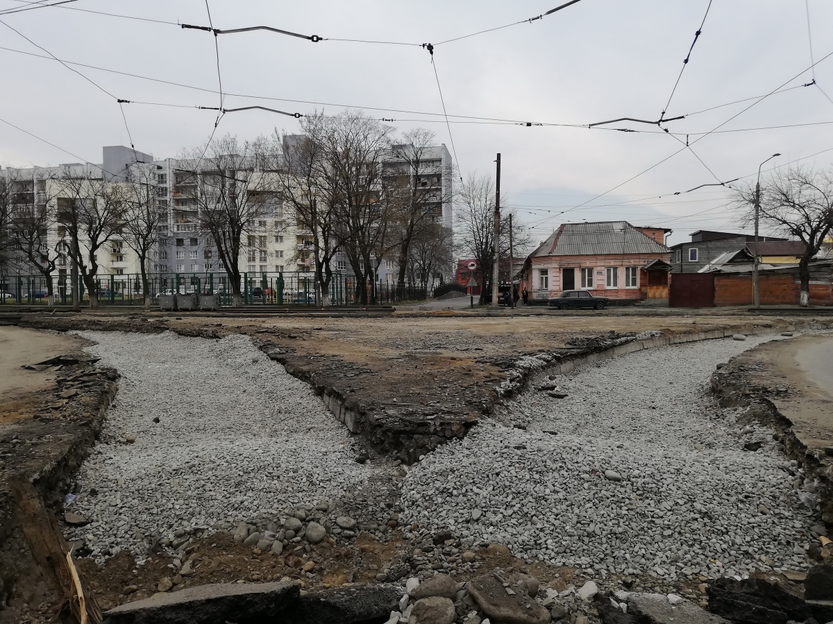 Владикавказ — Служебная линия в Городское трамвайное депо; Владикавказ — Строительство, ремонт и реконструкция трамвайных линий