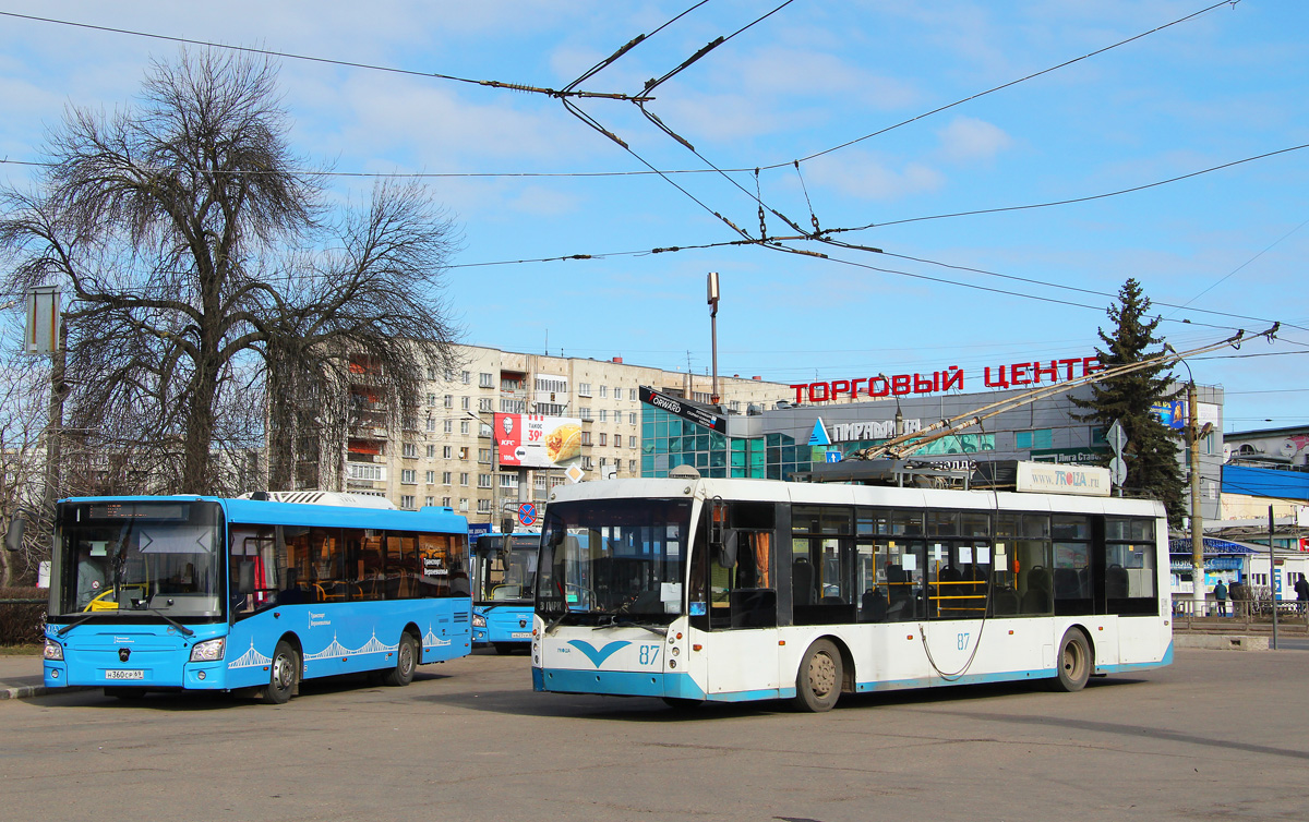 Тверь, Тролза-5265.00 «Мегаполис» № 87; Тверь — Последние годы тверского троллейбуса (2019 — 2020 гг.); Тверь — Троллейбусные конечные станции и кольца