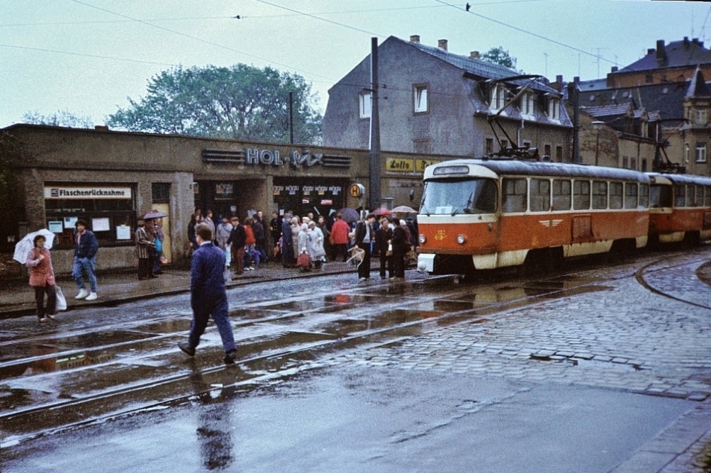 Дрезден, Tatra T4D № 222 619; Дрезден — Старые фотографии (трамвай)