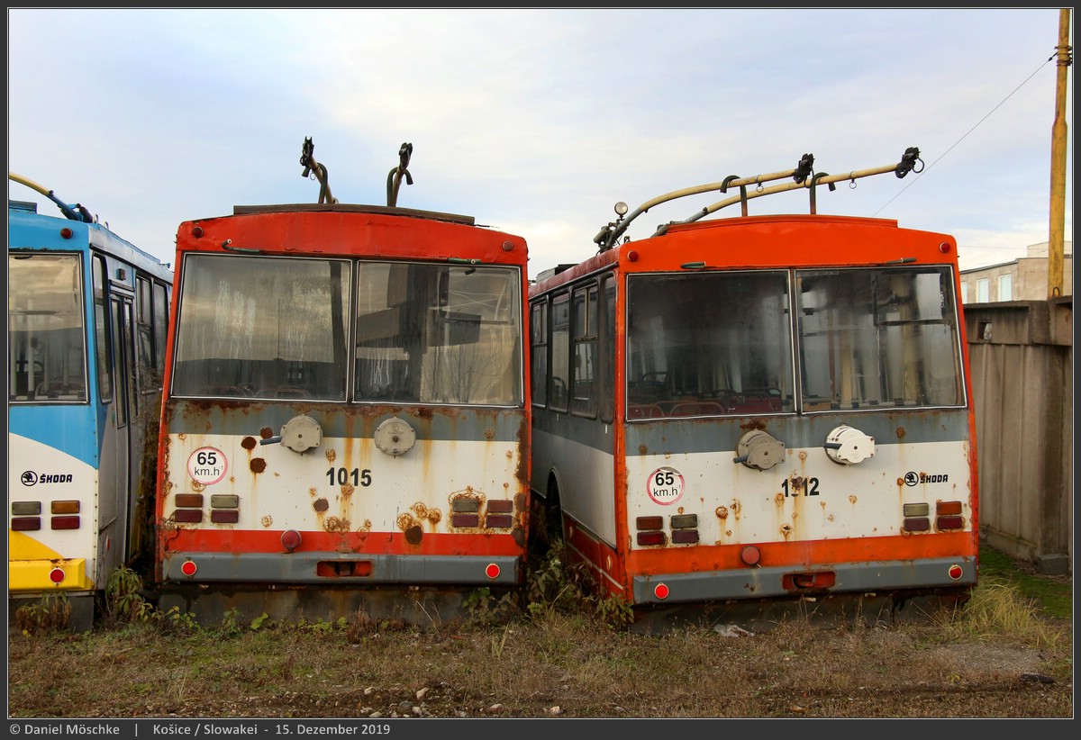 Košice, Škoda 15Tr10/7 č. 1015; Košice, Škoda 15Tr10/7 č. 1012