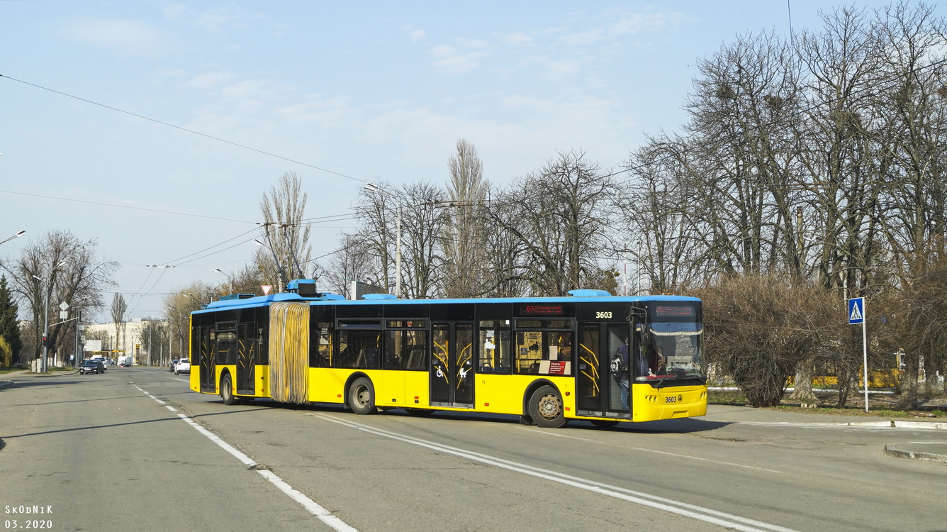 Киев, ЛАЗ E301D1 № 3603; Киев — Троллейбусные линии: Соломенка, Отрадный