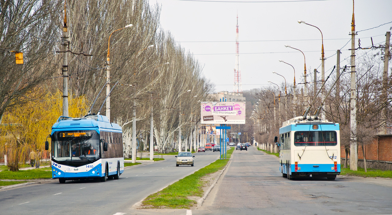 Мариуполь, АКСМ 321 (БКМ-Україна) № 1410; Мариуполь, MAN/Gräf & Stift 860 SL172HO № 1312