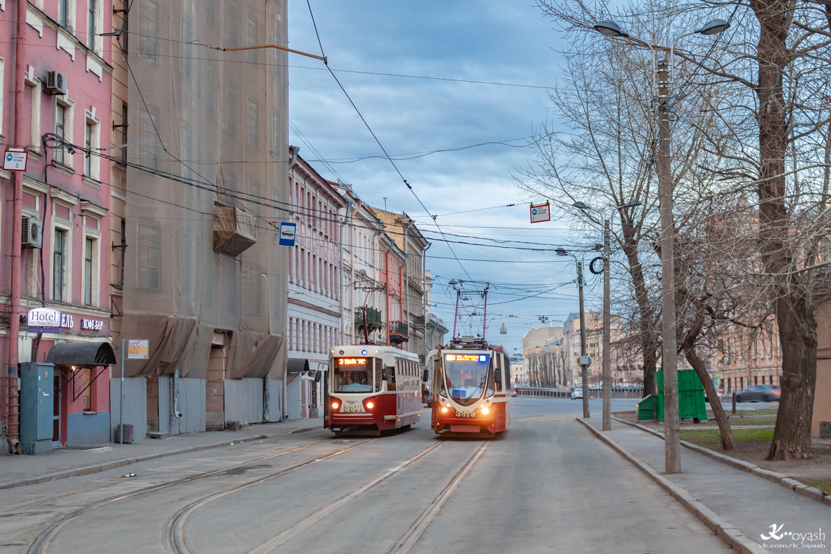 Санкт-Петербург, ЛМ-68М2 (мод. СПб ГЭТ) № 3601; Санкт-Петербург, 71-134А (ЛМ-99АВН) № 3919
