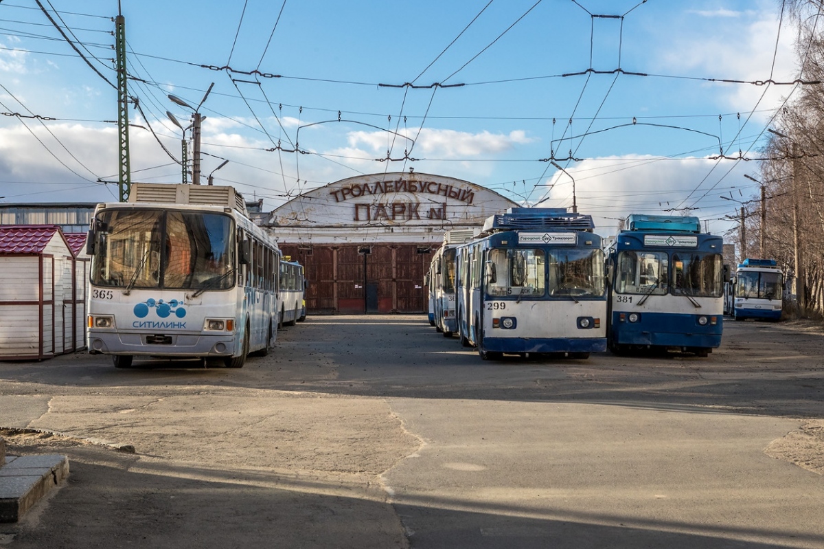 Петрозаводск, ЛиАЗ-5280 № 365; Петрозаводск, ЗиУ-682Г [Г00] № 299; Петрозаводск, МТрЗ-6223-0000010 № 381