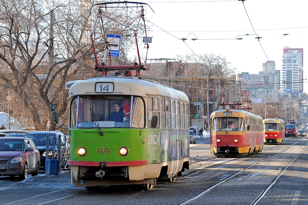 Екатеринбург, Tatra T3SU (двухдверная) № 493