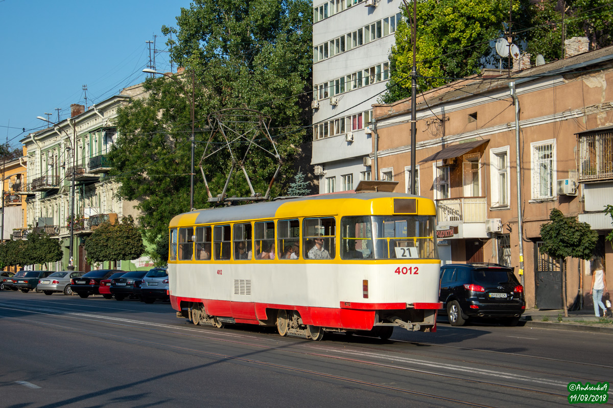 Одесса, Tatra T3R.P № 4012