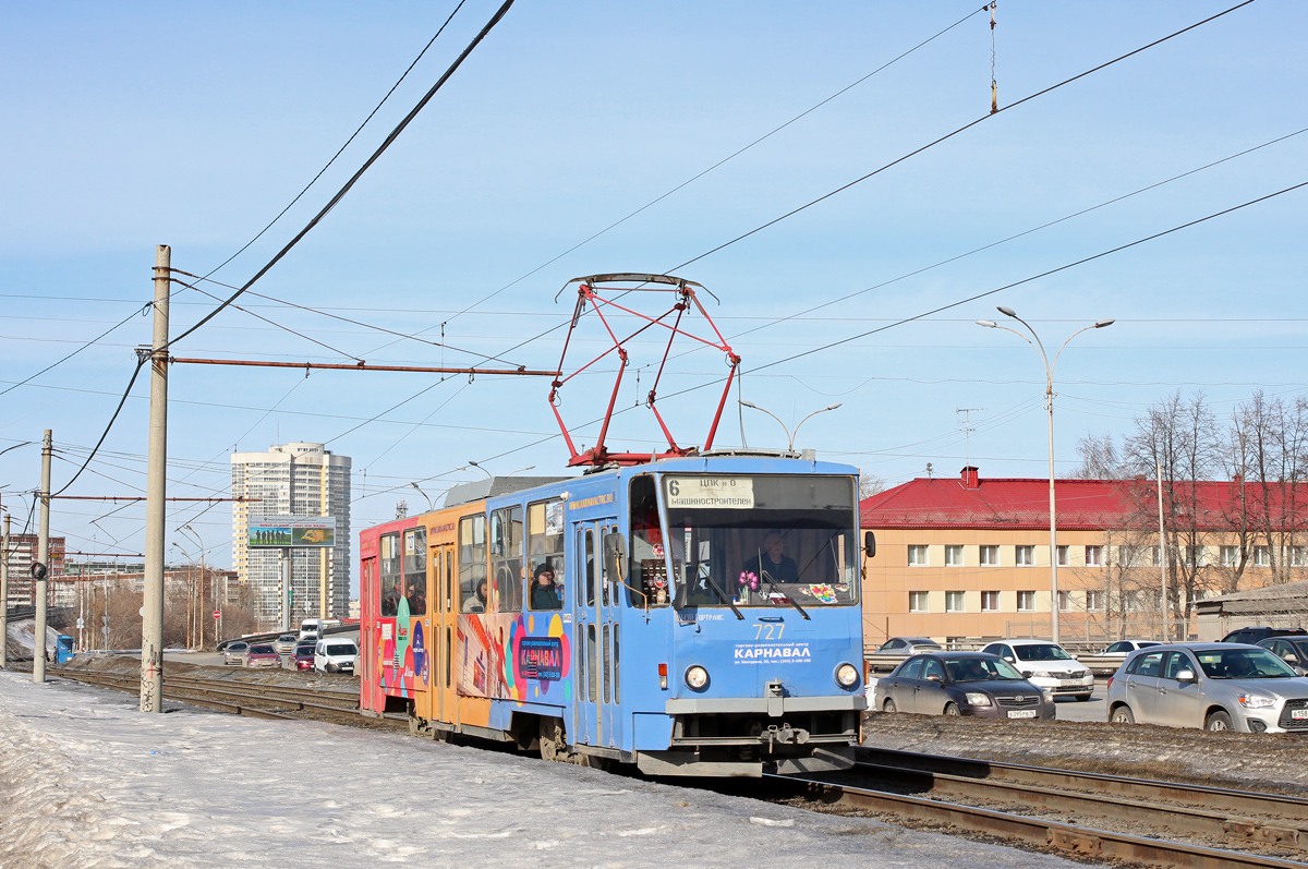 Екатеринбург, Tatra T6B5SU № 727