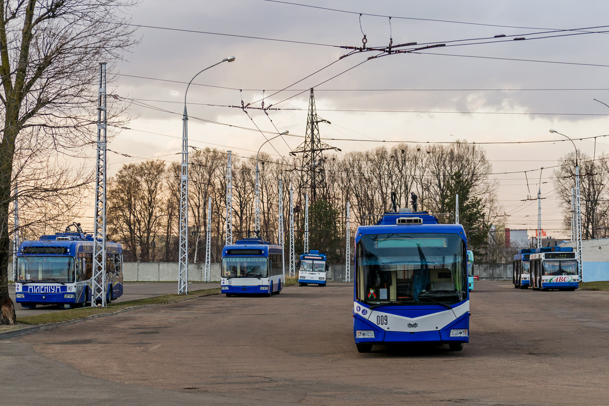 Брест, БКМ 32100A № 147; Брест, БКМ 32102 № 151; Брест, БКМ 20101 № 091; Брест, БКМ 321 № 009; Брест, БКМ 221 № 128