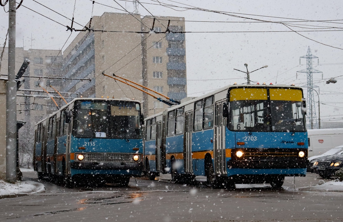 Sofia, Ikarus 280.92 № 2115; Sofia, Ikarus 280.92 № 2703 Sofia, Ikarus 280.92 № 2115; Sofia, Ikarus 280.92 № 2703