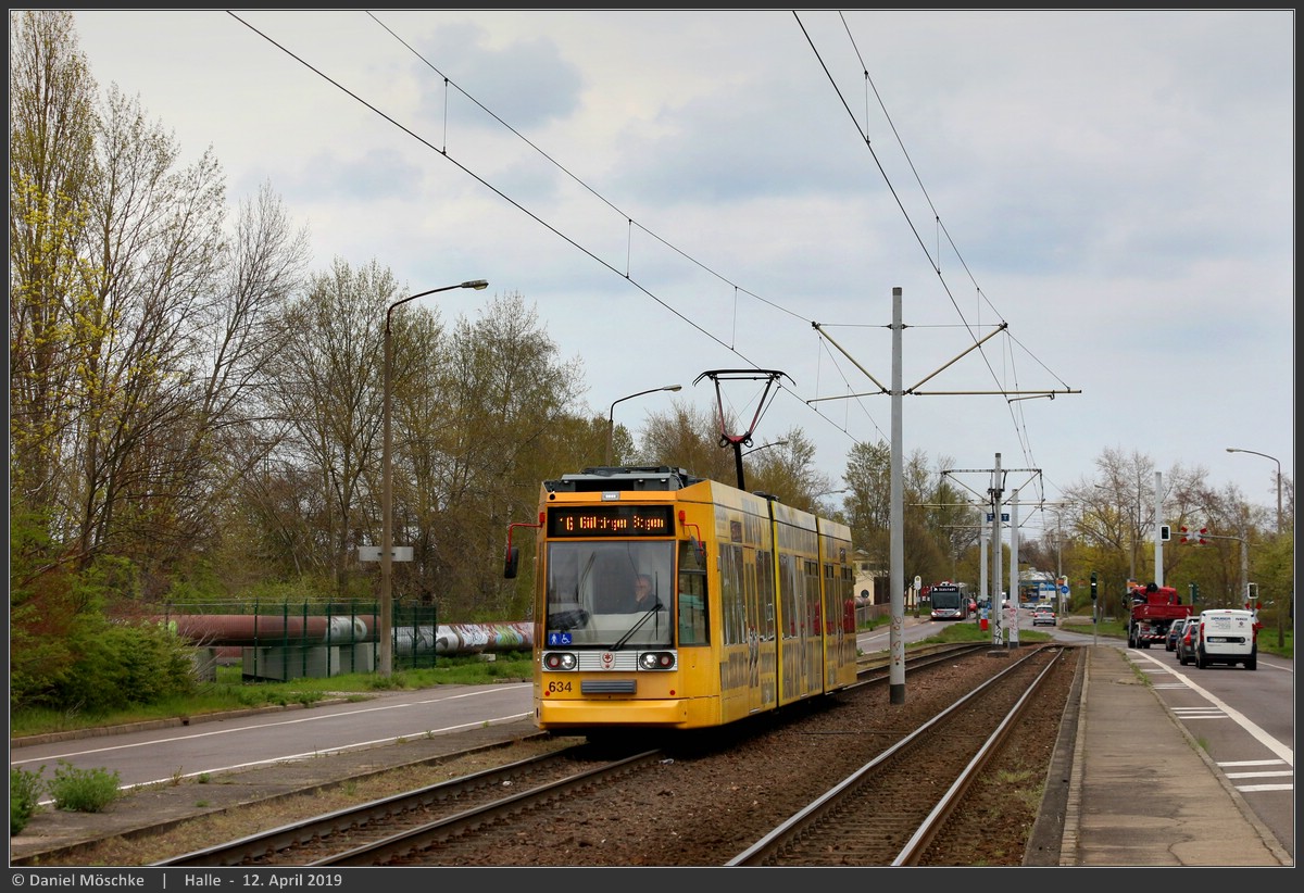 Halle, Duewag MGT6D č. 634