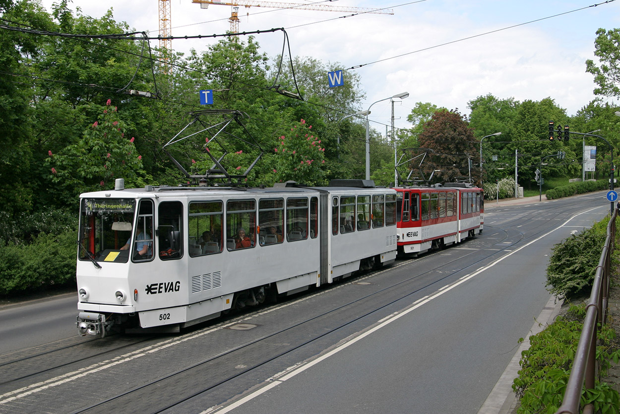 Эрфурт, Tatra KT4D № 502; Эрфурт — Тройники Tatra KT4D+KT4D+KT4D