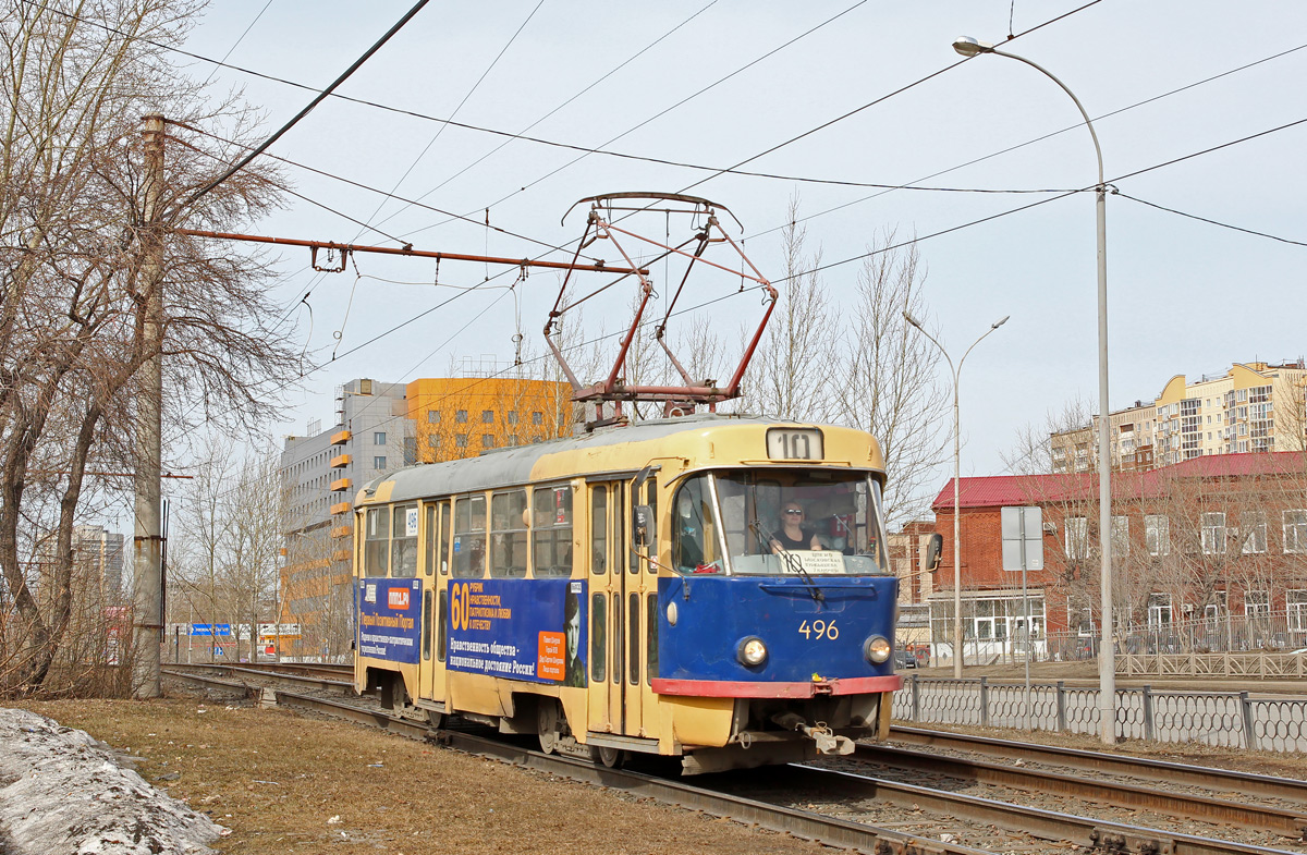 Yekaterinburg, Tatra T3SU (2-door) # 496