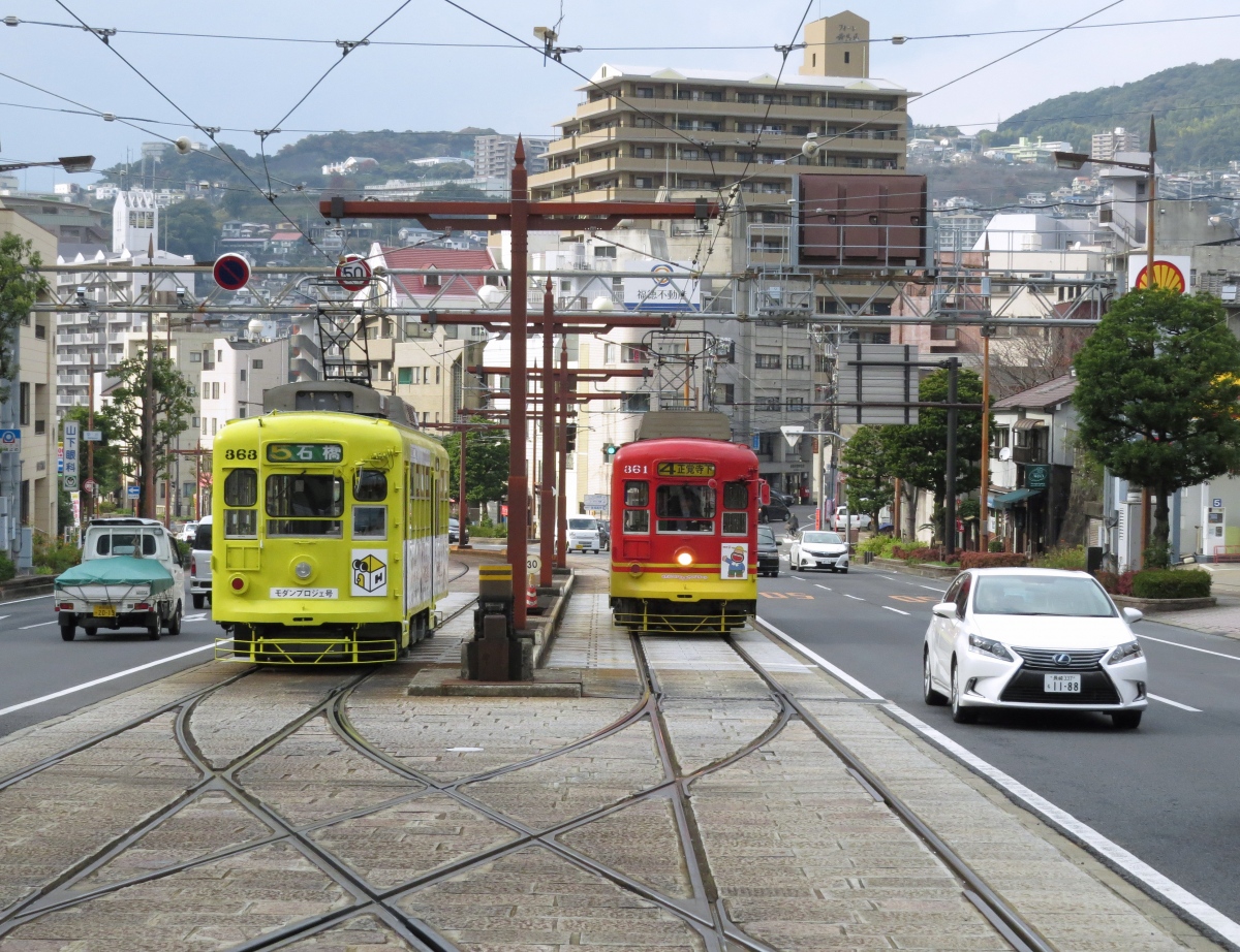 Нагасаки, Nippon Sharyō № 363; Нагасаки, Nippon Sharyō № 361; Нагасаки — Трамвайные линии и инфраструктура