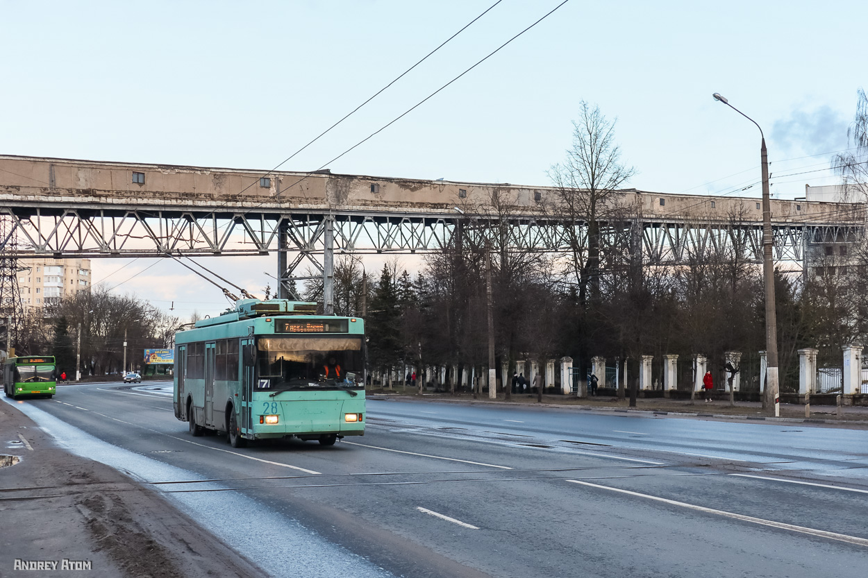 Tver, Trolza-5275.05 “Optima” № 28; Tver — The last years of the Tver trolleybus (2019 — 2020); Tver — Trolleybus lines: Proletarsky district