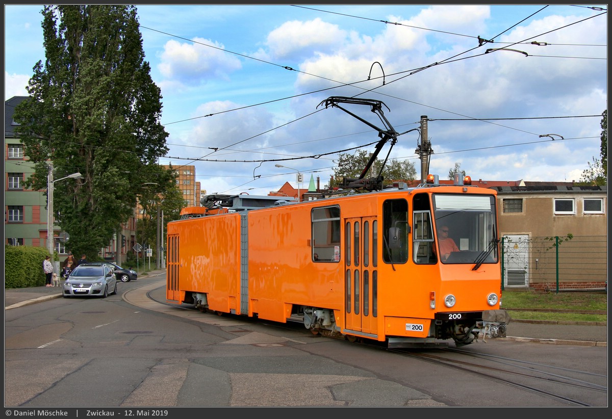 Zwickau, Tatra KT4DMC № 200; Zwickau — Anniversary: 125 years of tramways in Zwickau (11./12.05.2019) • Jubiläum: 125 Jahre Straßenbahn Zwickau (11./12.05.2019)