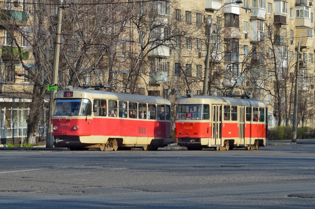 Киев, Tatra T3SU № 5840; Киев, Tatra T3SUCS № 5815