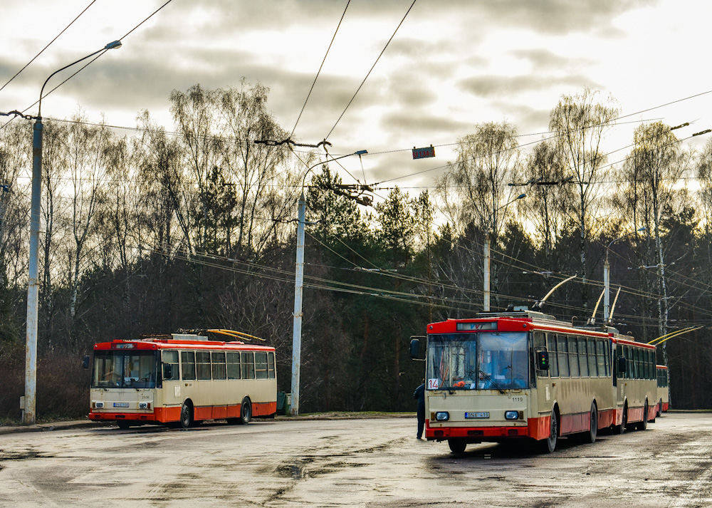 Вильнюс, Škoda 14Tr13/6 № 2606; Вильнюс, Škoda 14Tr10/6 № 1119