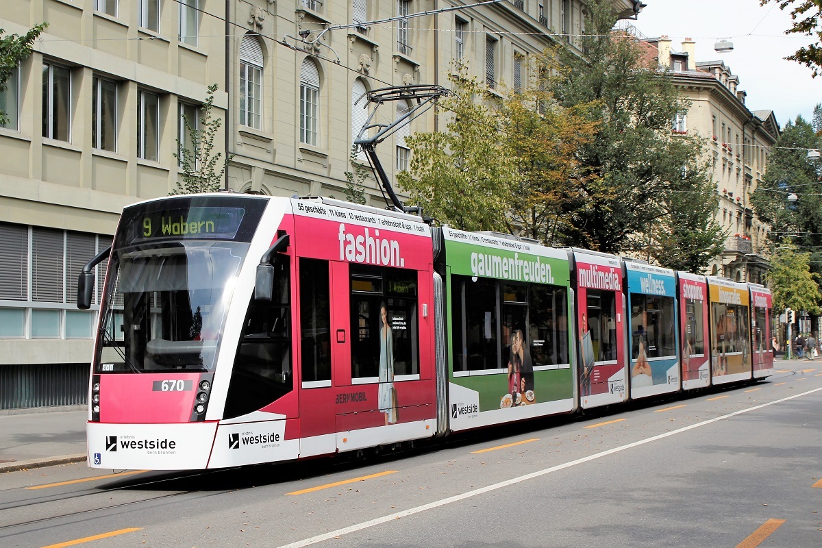 Bern, Siemens Combino XL № 670
