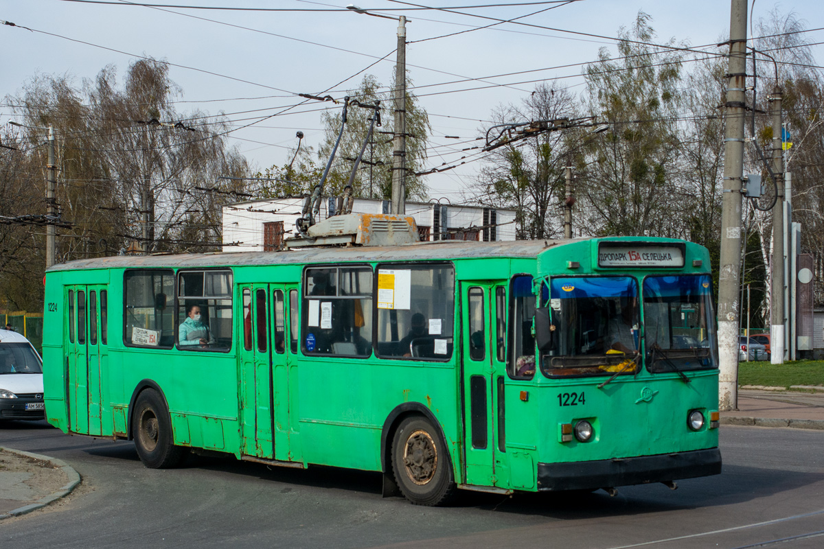 Житомир, ЗиУ-682В [В00] № 1224; Житомир — Транспорт Житомира в режиме карантина
