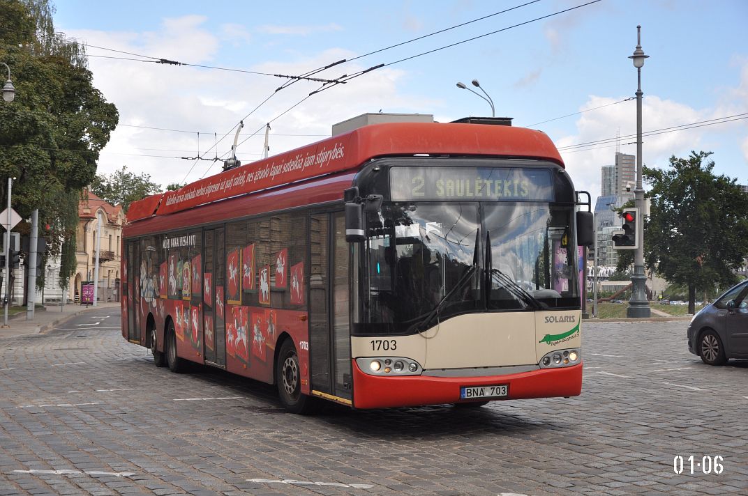 Vilnius, Solaris Trollino II 15 AC č. 1703