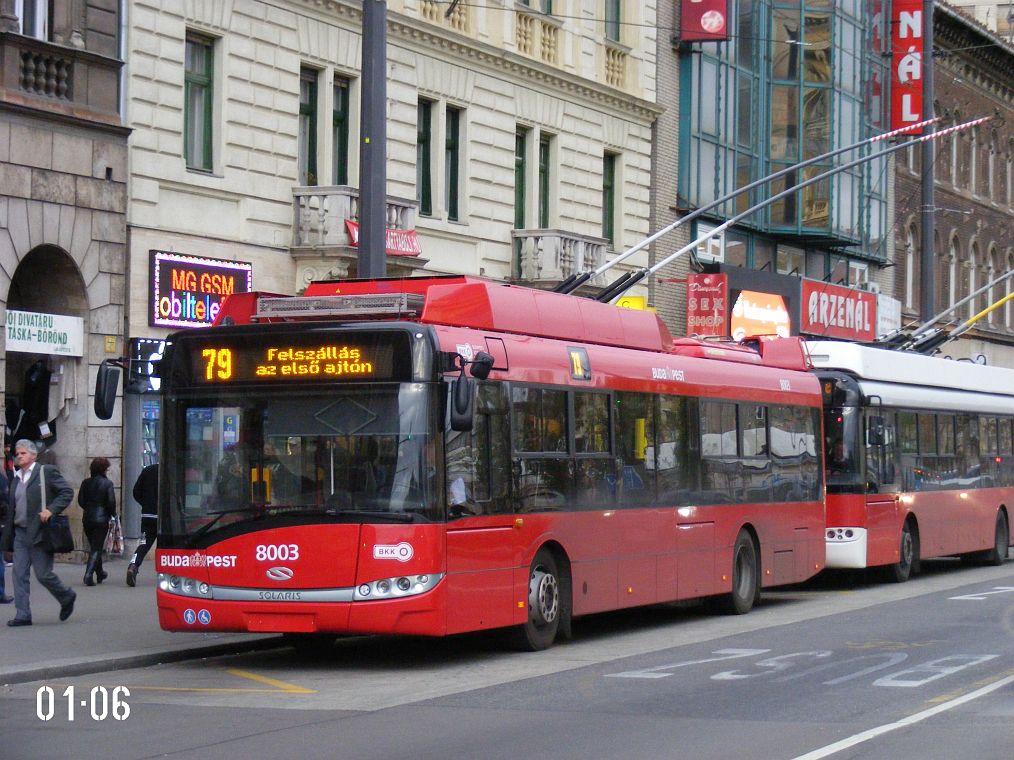 Будапешт, Solaris Trollino III 12 Škoda № 8003