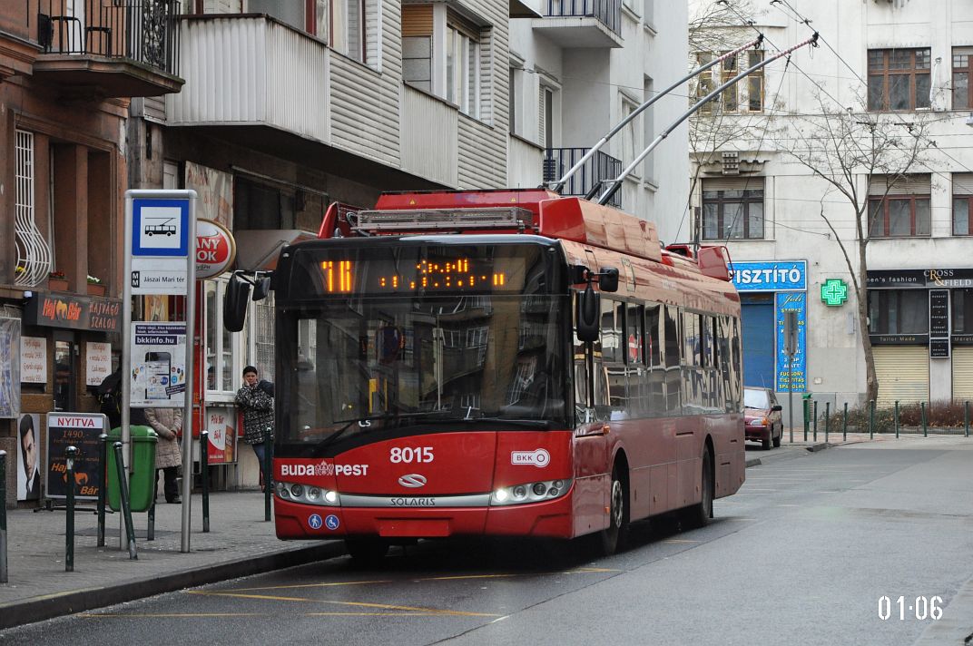 Budapest, Solaris Trollino III 12 Škoda Nr. 8015