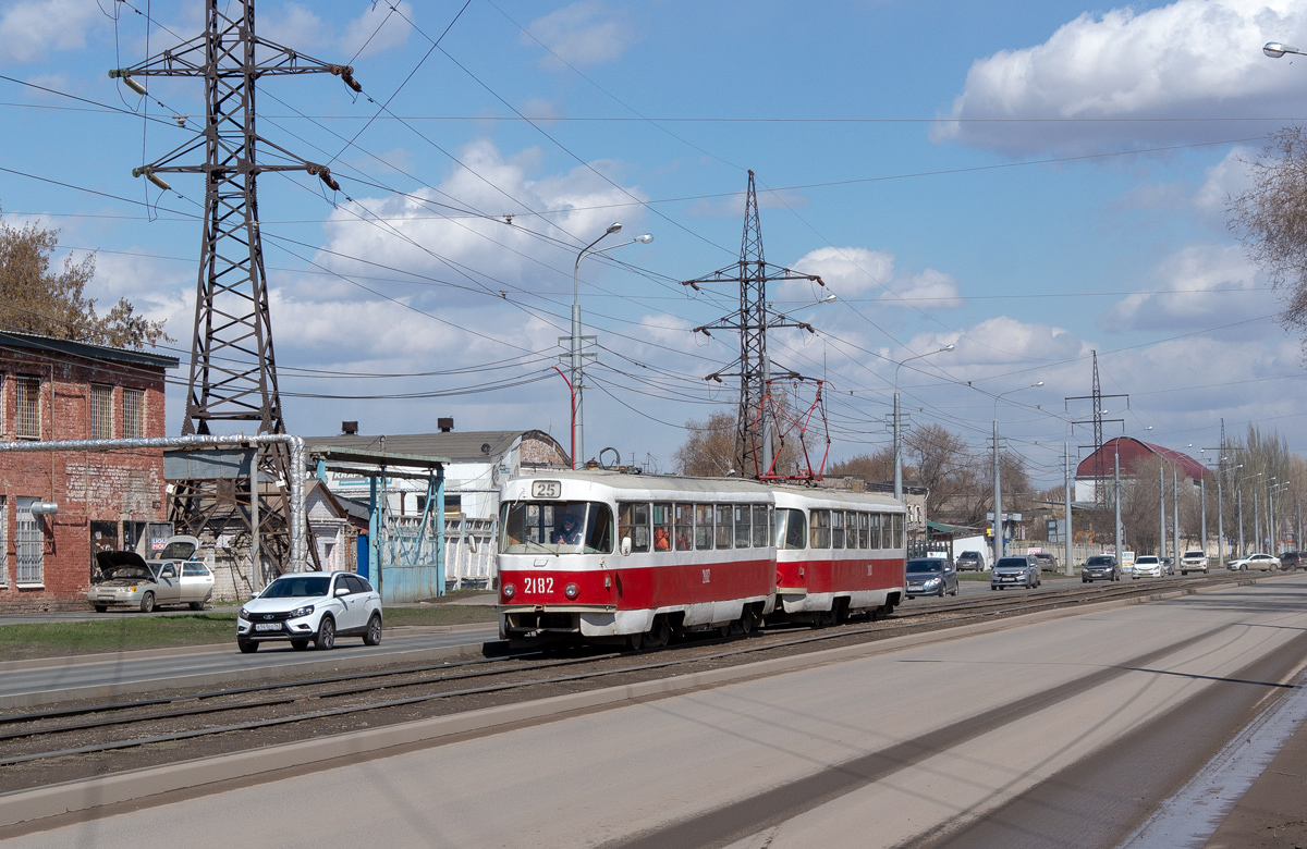 Самара, Tatra T3SU (двухдверная) № 2182