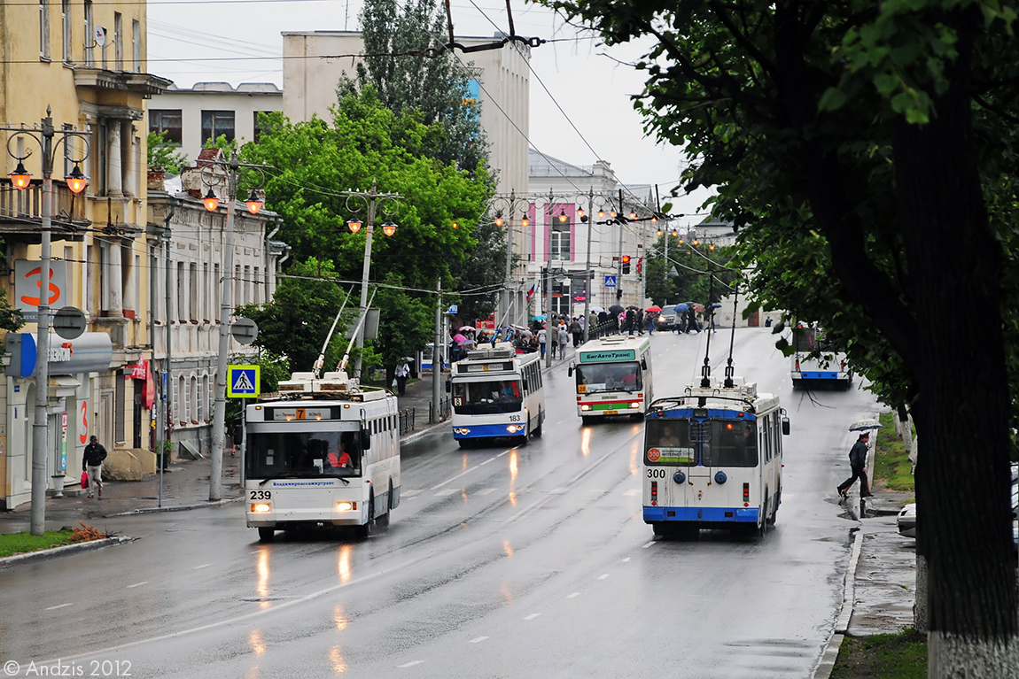 Vladimira, Trolza-5275.05 “Optima” № 239; Vladimira, ZiU-682G-016.02 № 183; Vladimira, ZiU-682G-016.04 № 300