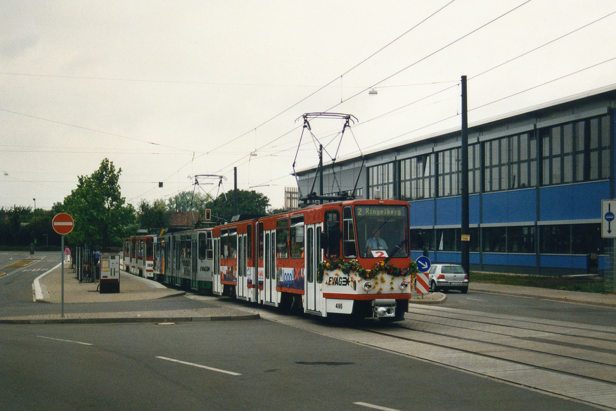 Эрфурт, Tatra KT4DM № 495; Эрфурт — Тройники Tatra KT4D+KT4D+KT4D
