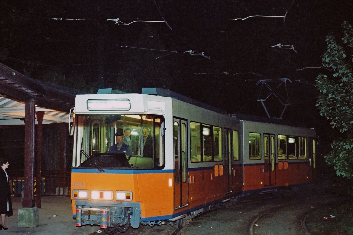 Береговой трамвай, BN/ACEC type 6100 6-axle № 6106; Брюссель — Тестовые прогоны с трамваями из других городов и испытания с собственным брюссельским трамваем.