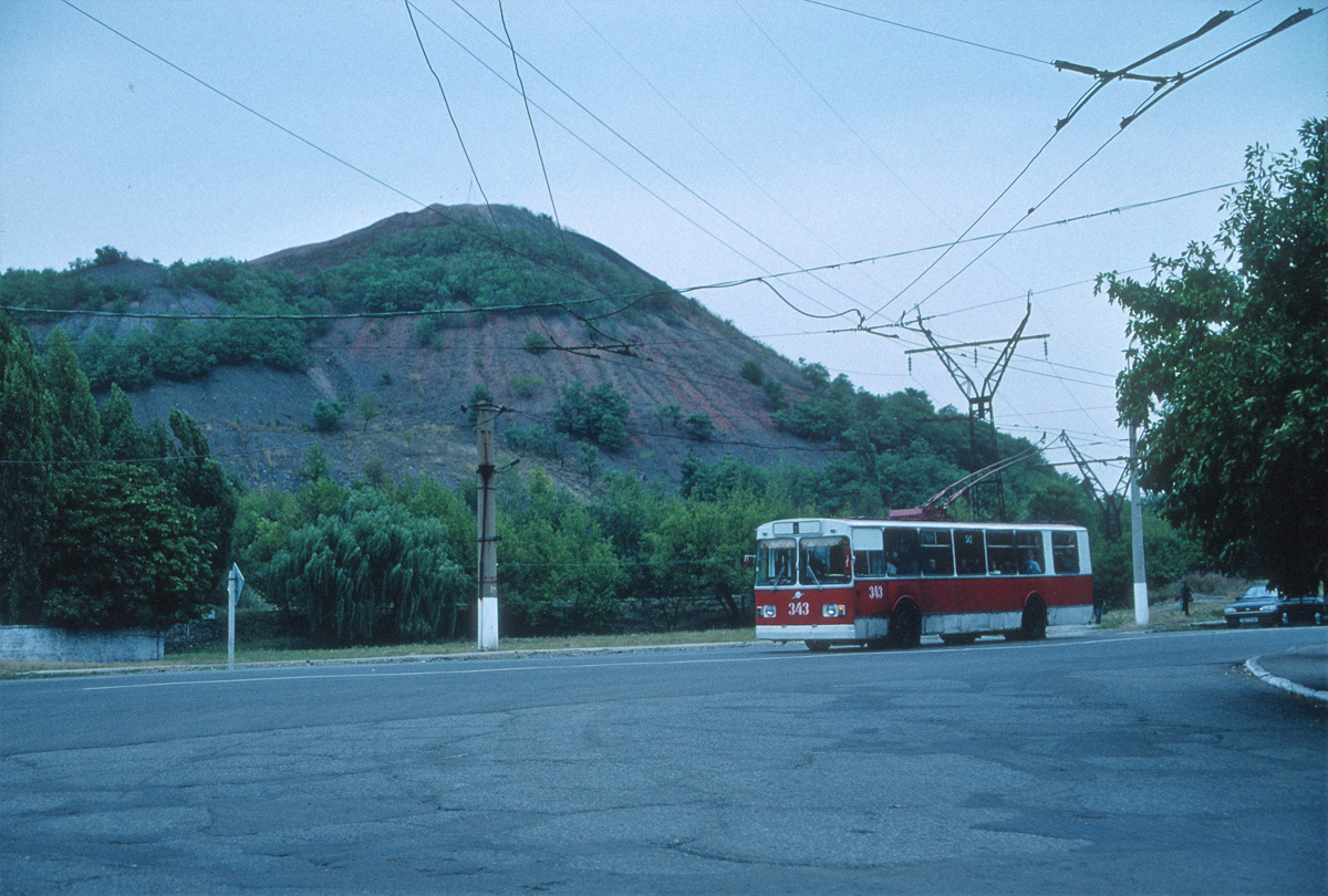 Алчевск, ЗиУ-682В-012 [В0А] № 343; Алчевск — Старые фотографии: Серии иностранных авторов; Алчевск — Троллейбусная линия Алчевск — Перевальск (1960–2008)