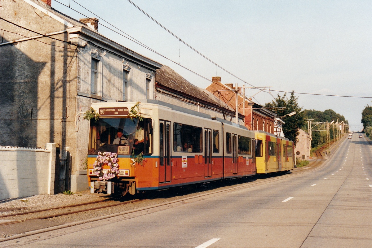 Шарлеруа, BN/ACEC type 6100 6-axle № 6114; Шарлеруа — Последняя поездка по маршруту 90 (29/08/1993)