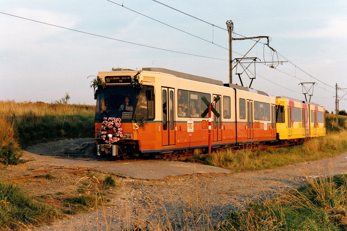 Шарлеруа, BN/ACEC type 6100 6-axle № 6114; Шарлеруа — Последняя поездка по маршруту 90 (29/08/1993)