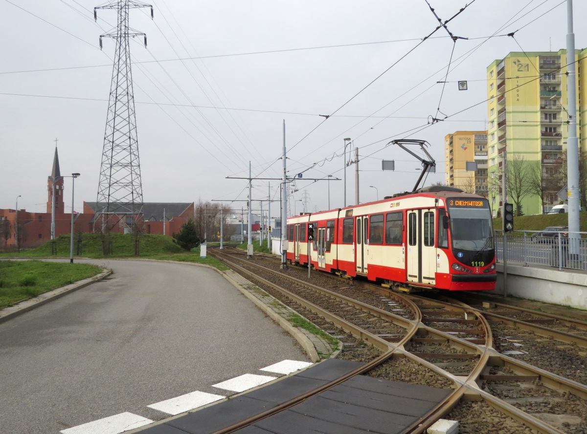 Гданьск, Duewag N8C-MF 01 № 1119; Гданьск — Трамвайные линии и инфраструктура