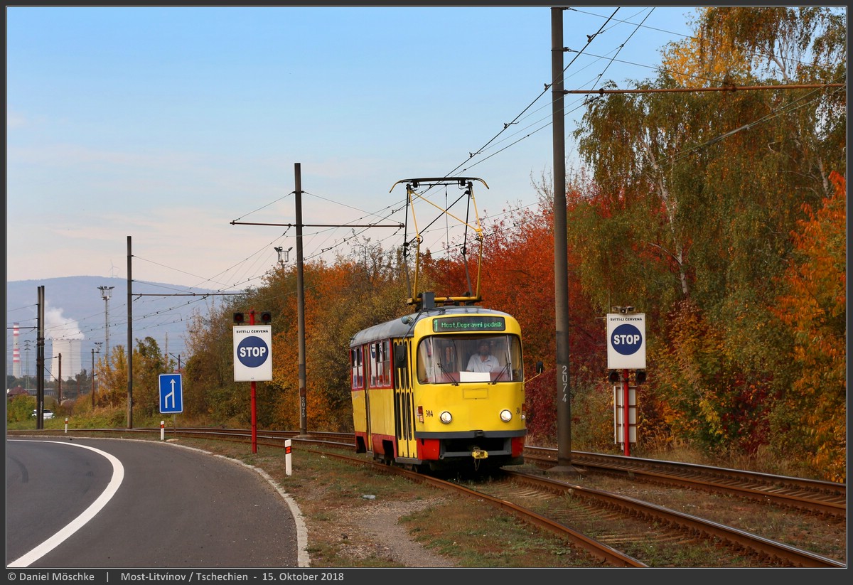 Мост ― Литвинов, Tatra T3M.3 № 304