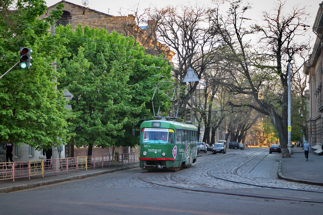 Odesa, Tatra T3R.P # 3274; Odesa — City Transport and Quarantine Restrictions