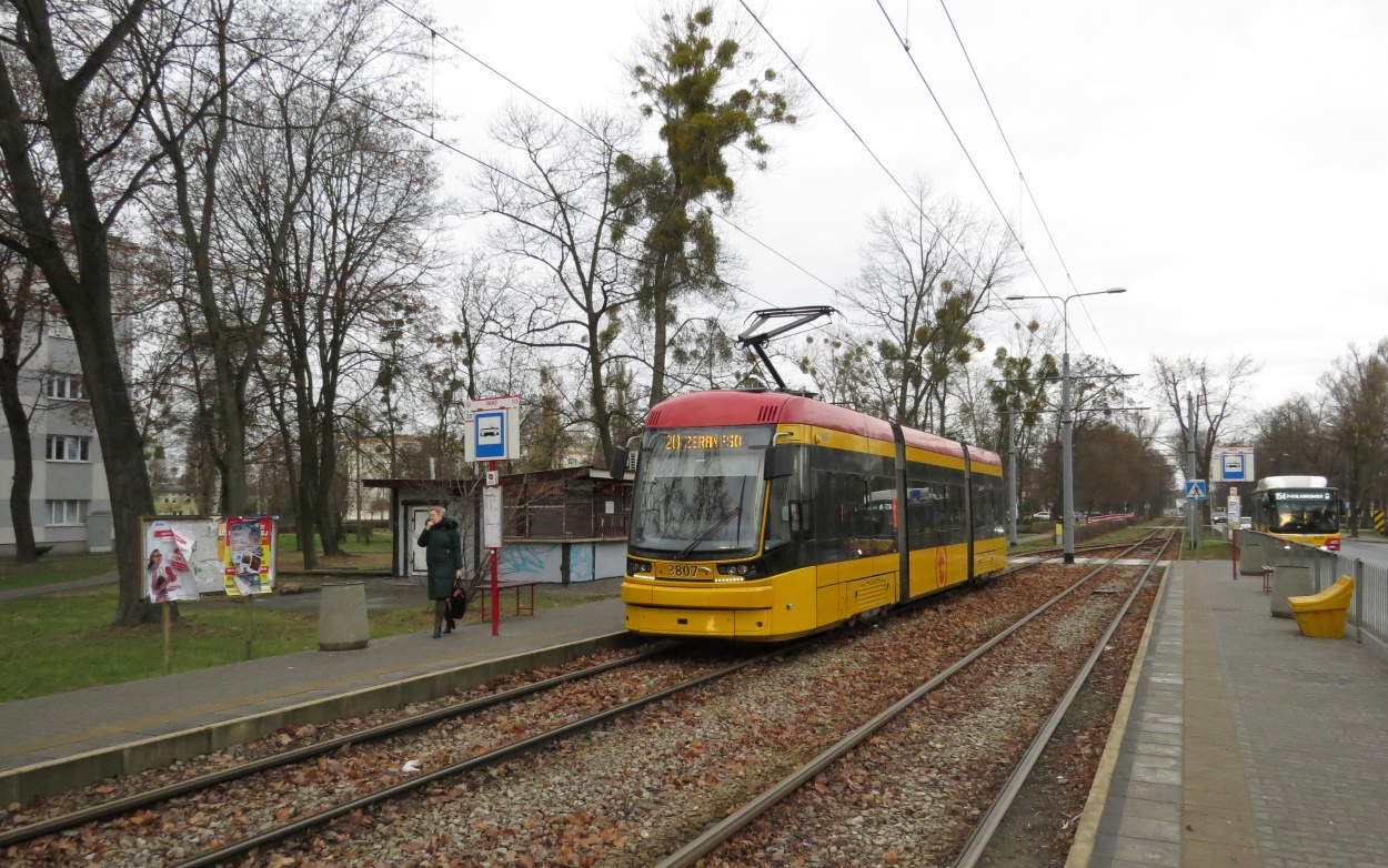 Варшава, PESA Jazz 134N № 3807; Варшава — Трамвайные линии и инфраструктура
