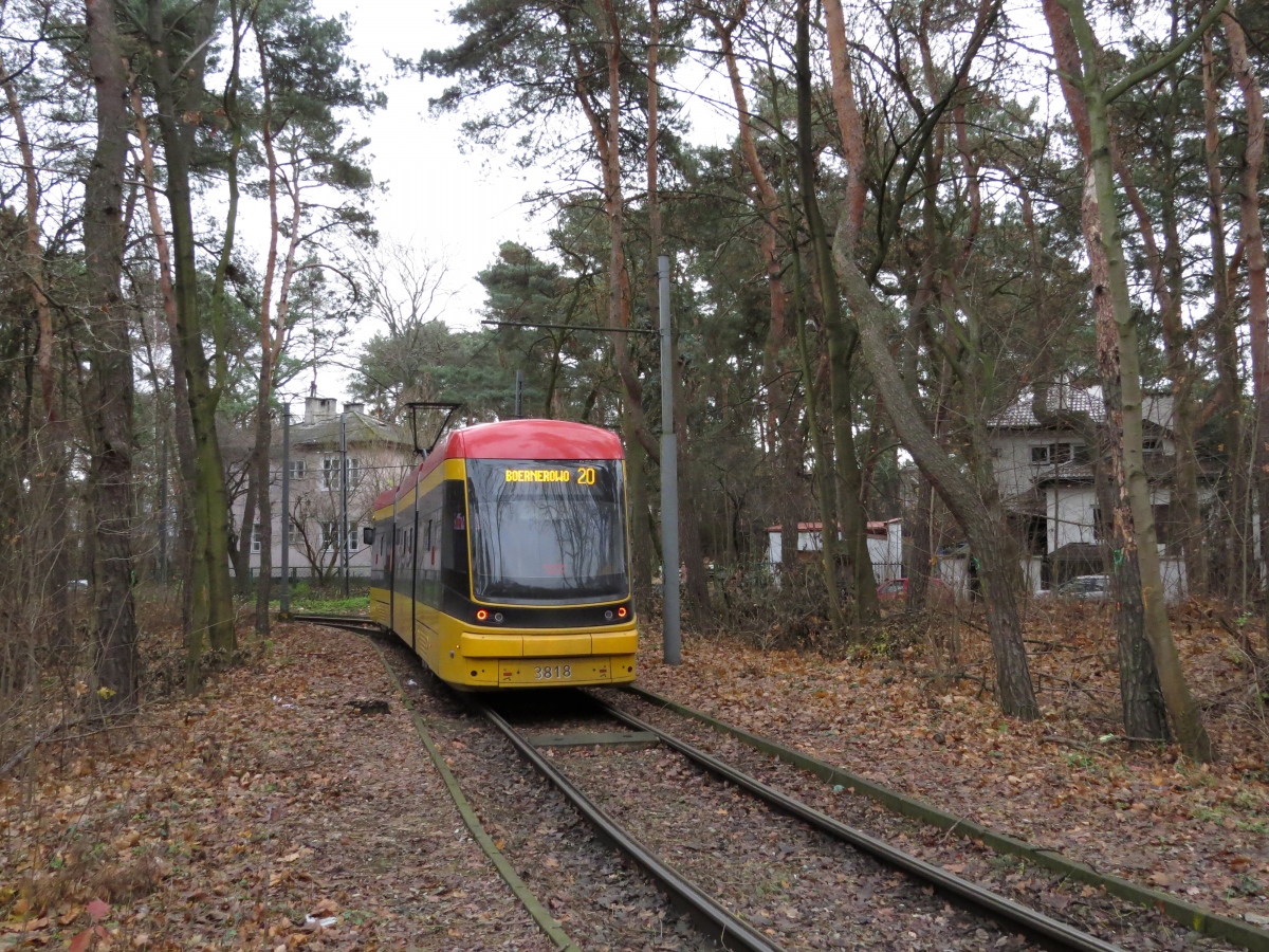Varsova, PESA Jazz 134N # 3818; Varsova — Tramway Lines and Infrastructure