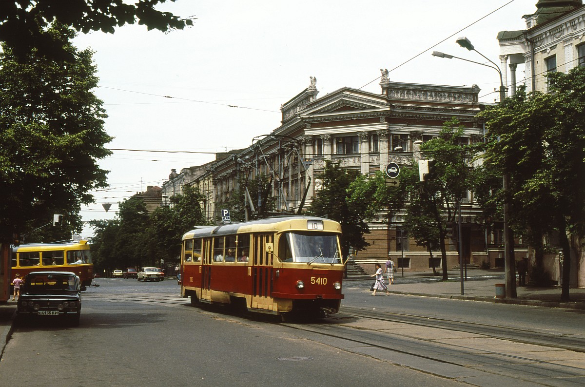 Kyjiw, Tatra T3SU Nr. 5410; Kyjiw — Historical photos; Kyjiw — Tramway lines: Closed lines Kyjiw, Tatra T3SU Nr. 5410; Kyjiw — Historical photos; Kyjiw — Tramway lines: Closed lines