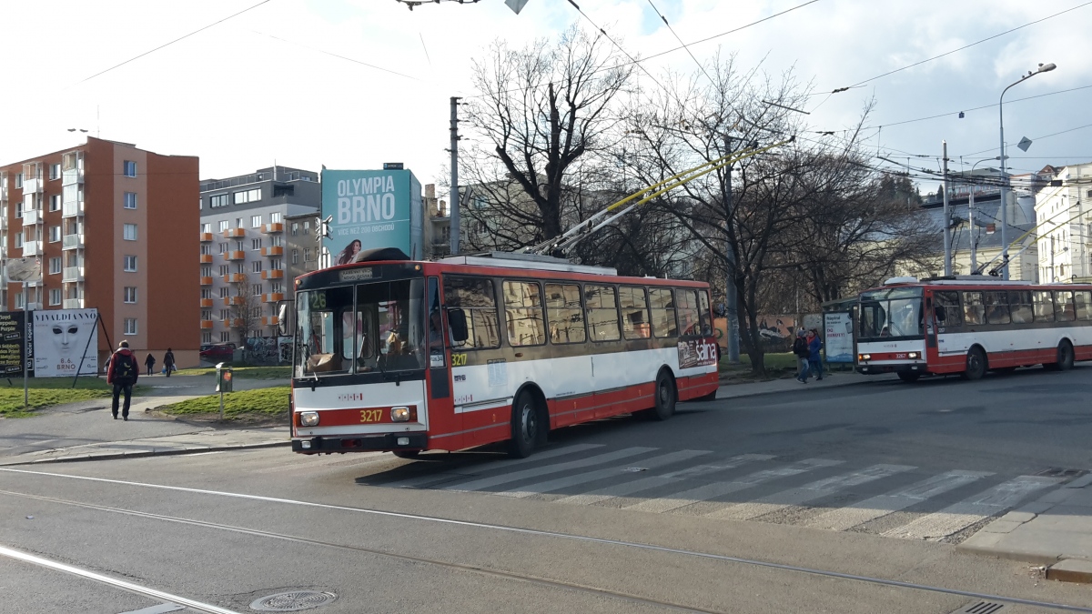 Брно, Škoda 14Tr08/6 № 3217; Брно, Škoda 14TrR № 3267