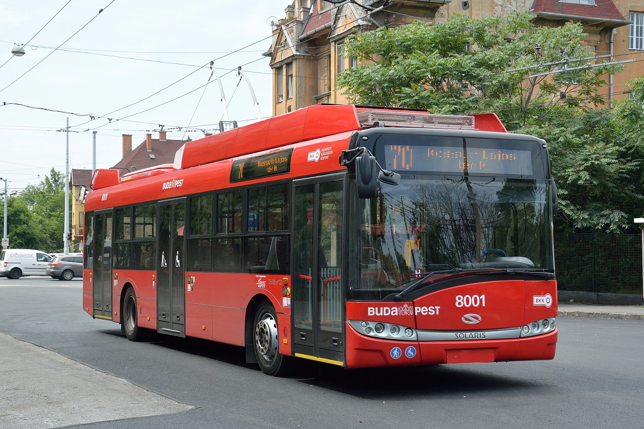 Budapešta, Solaris Trollino III 12 Škoda № 8001