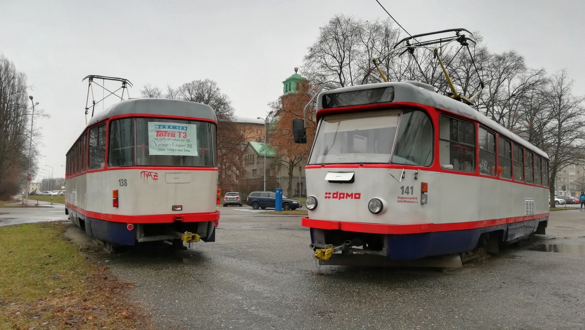 Оломоуц, Tatra T3 № 138; Оломоуц, Tatra T3 № 141 Оломоуц, Tatra T3 № 138; Оломоуц, Tatra T3 № 141