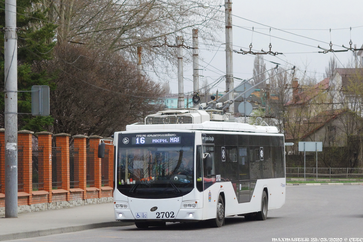 Крымский троллейбус, ВМЗ-5298.01 «Авангард» № 2702 Крымский троллейбус, ВМЗ-5298.01 «Авангард» № 2702