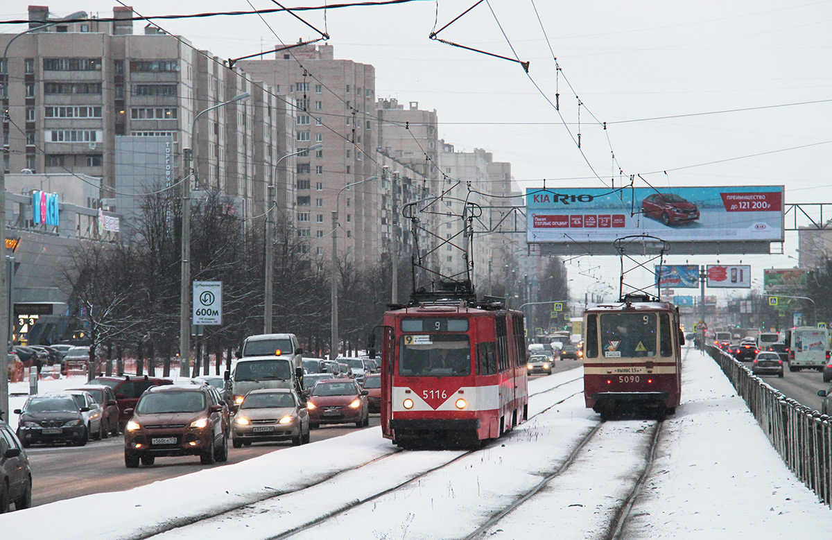 Санкт-Петербург, ЛВС-86К № 5116; Санкт-Петербург — Трамвайные линии и инфраструктура